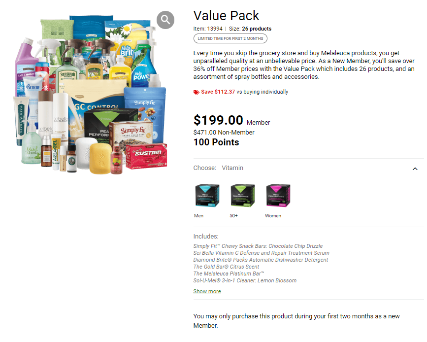 Melaleuca Value Pack