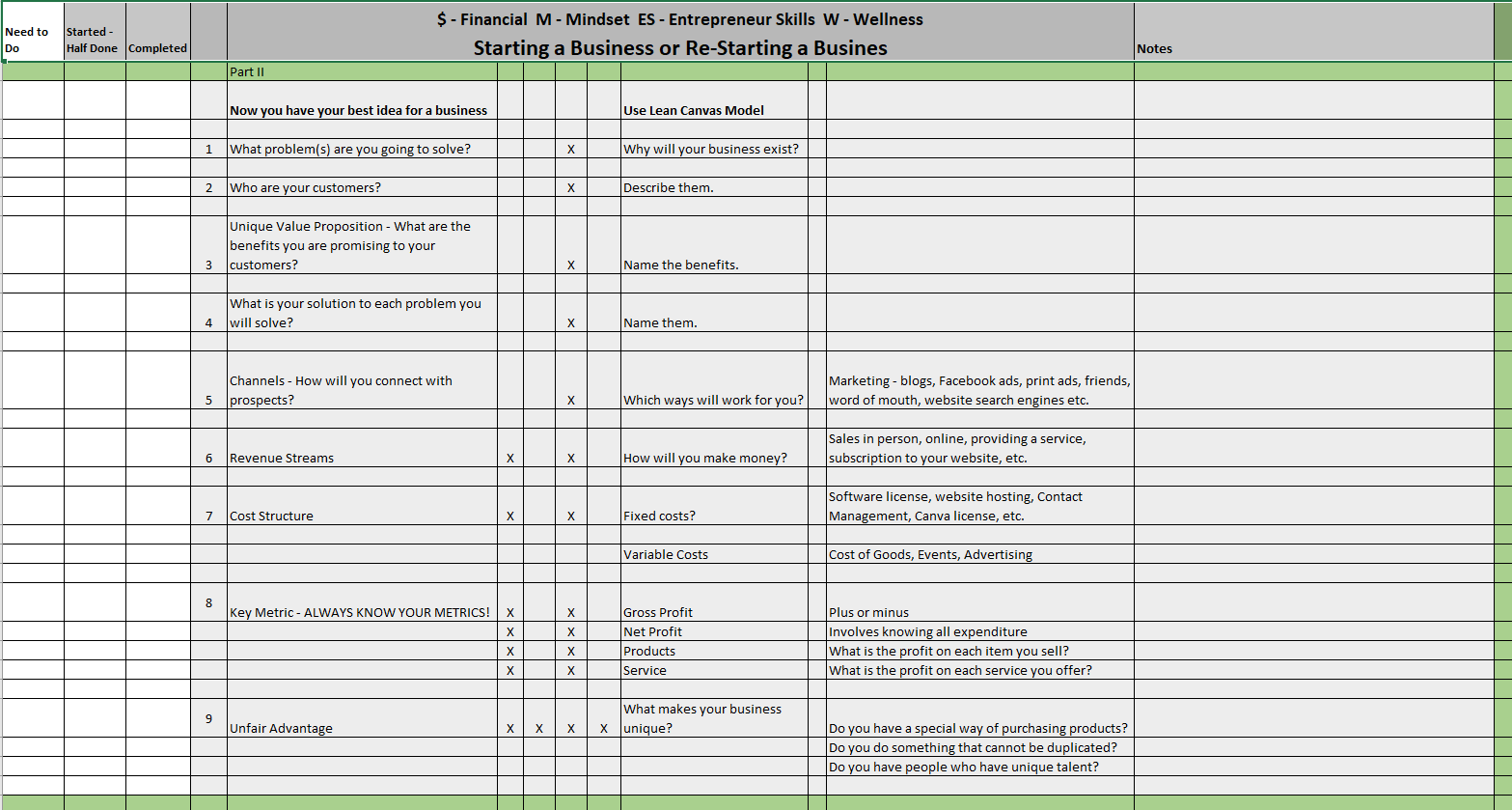 Matrix - Business Steps 1